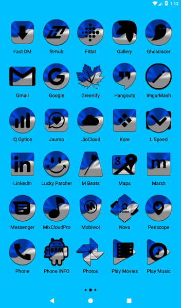 Half Light Blue Icon Pack - Image screenshot of android app