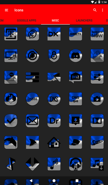 Half Light Blue Icon Pack - Image screenshot of android app