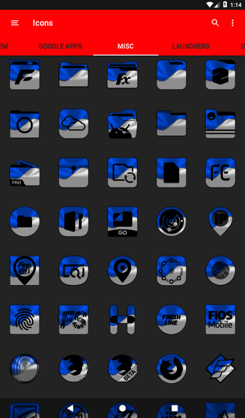Half Light Blue Icon Pack - Image screenshot of android app