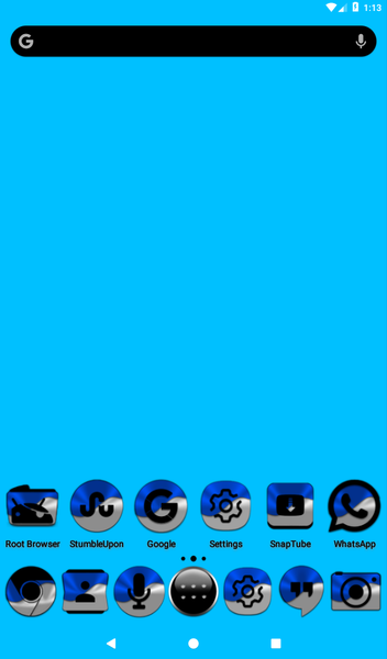 Half Light Blue Icon Pack - Image screenshot of android app