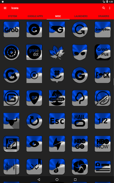 Half Light Blue Icon Pack - Image screenshot of android app
