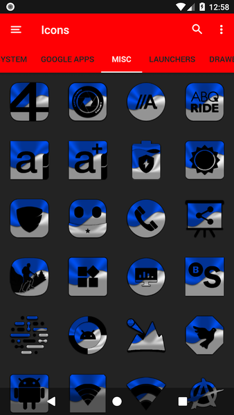 Half Light Blue Icon Pack - Image screenshot of android app