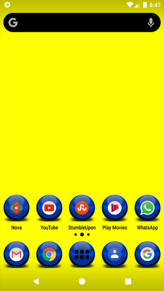 Blue Icon Pack Masked - Image screenshot of android app