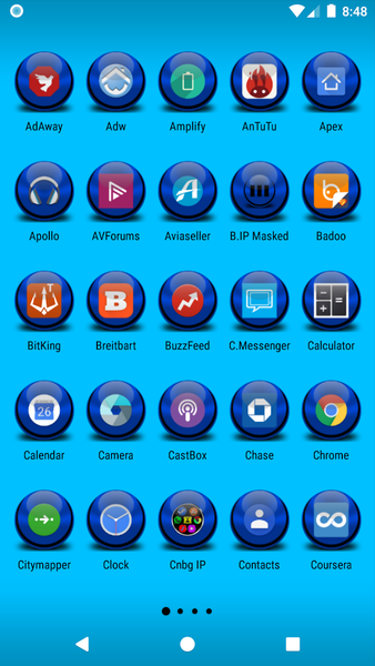 Blue Icon Pack Masked - عکس برنامه موبایلی اندروید