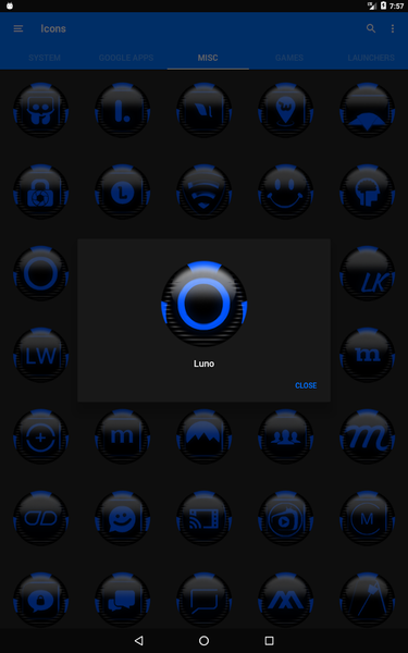 Blue Icon Pack Style 6 - Image screenshot of android app