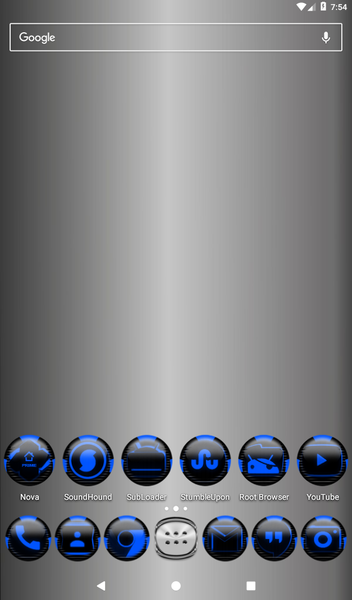 Blue Icon Pack Style 6 - Image screenshot of android app