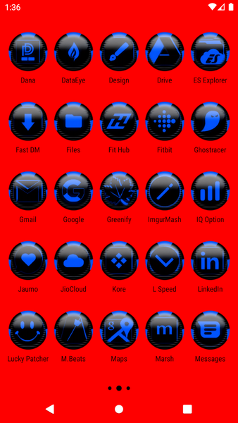 Blue Icon Pack Style 6 - Image screenshot of android app