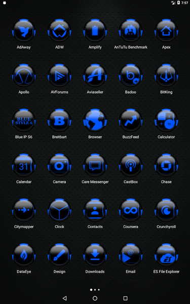 Blue Icon Pack Style 6 - Image screenshot of android app