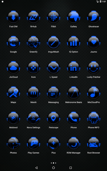 Blue Icon Pack Style 6 - Image screenshot of android app