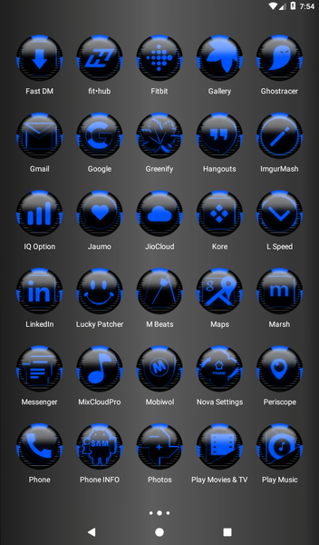 Blue Icon Pack Style 6 - Image screenshot of android app