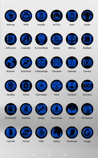 Oreo Blue Icon Pack - Image screenshot of android app