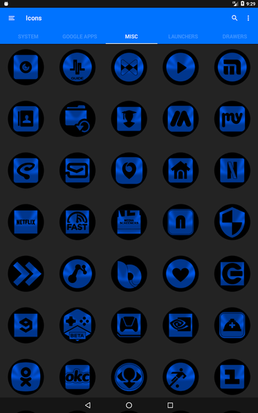 Oreo Blue Icon Pack - Image screenshot of android app