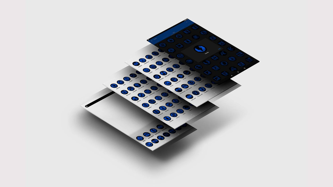 Oreo Blue Icon Pack - Image screenshot of android app