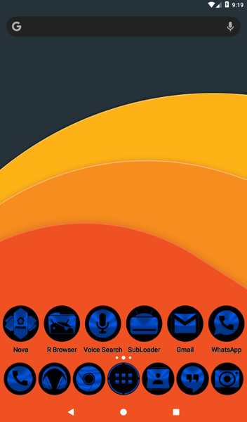 Oreo Blue Icon Pack - Image screenshot of android app