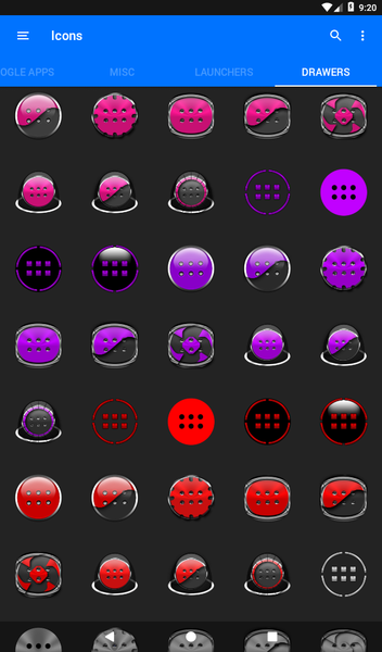 Oreo Blue Icon Pack - Image screenshot of android app