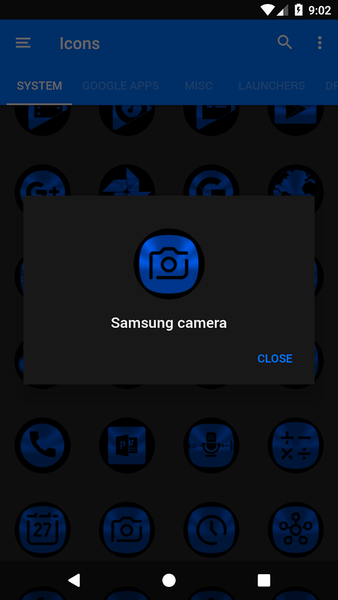 Oreo Blue Icon Pack - Image screenshot of android app