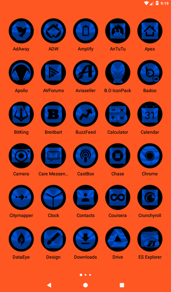 Oreo Blue Icon Pack - Image screenshot of android app