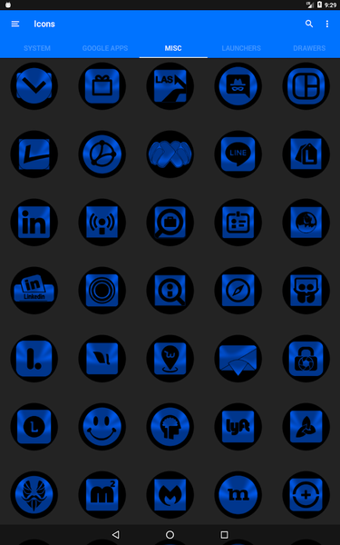 Oreo Blue Icon Pack - Image screenshot of android app