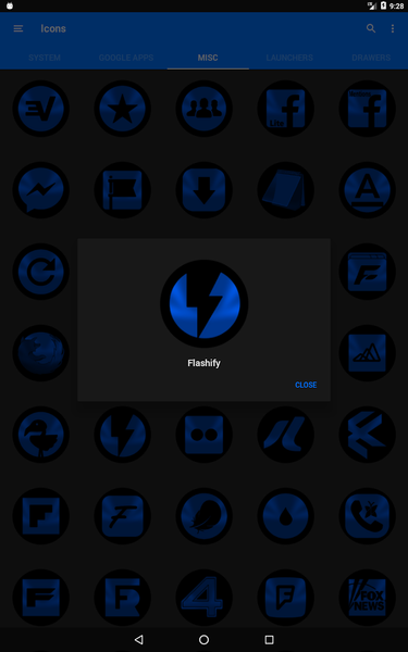 Oreo Blue Icon Pack - Image screenshot of android app