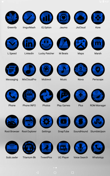 Oreo Blue Icon Pack - Image screenshot of android app