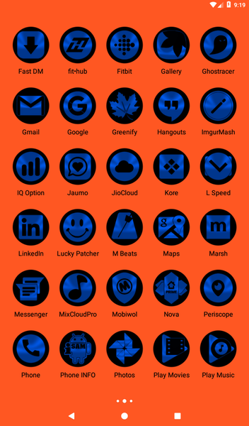 Oreo Blue Icon Pack - Image screenshot of android app