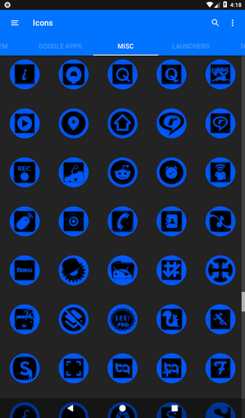 Oreo Blue Icon Pack P2 - Image screenshot of android app