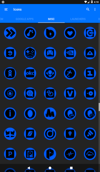 Oreo Blue Icon Pack P2 - Image screenshot of android app