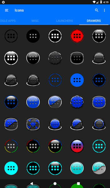 Oreo Blue Icon Pack P2 - Image screenshot of android app