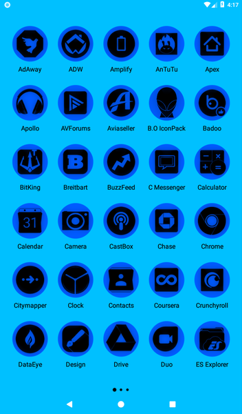 Oreo Blue Icon Pack P2 - Image screenshot of android app