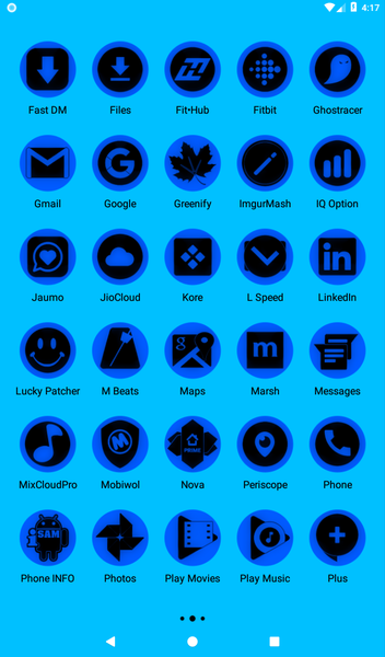 Oreo Blue Icon Pack P2 - Image screenshot of android app