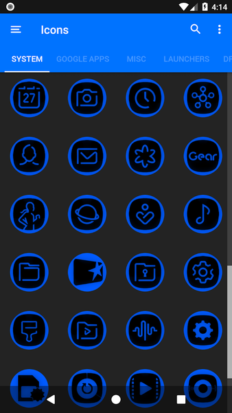 Oreo Blue Icon Pack P2 - Image screenshot of android app