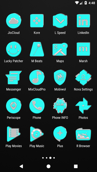 Bright Cyan Icon Pack - Image screenshot of android app