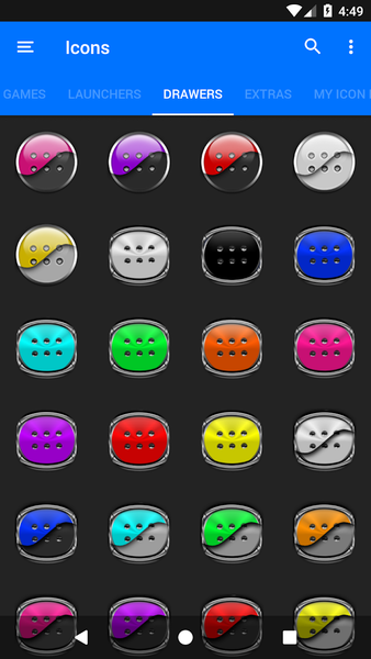 Bright Cyan Icon Pack - Image screenshot of android app