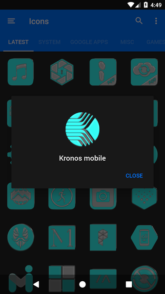 Bright Cyan Icon Pack - Image screenshot of android app