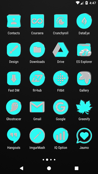 Bright Cyan Icon Pack - Image screenshot of android app