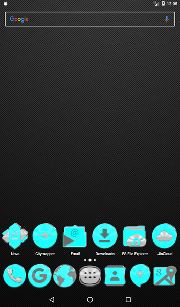 Bright Cyan Icon Pack - Image screenshot of android app