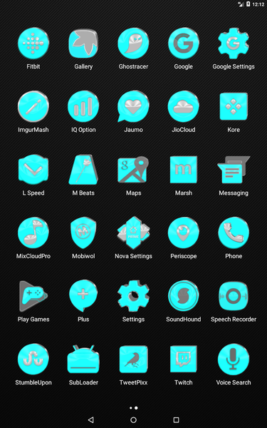 Bright Cyan Icon Pack - Image screenshot of android app