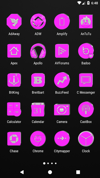 Bright Pink Icon Pack - Image screenshot of android app