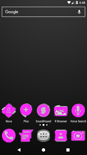 Bright Pink Icon Pack - Image screenshot of android app