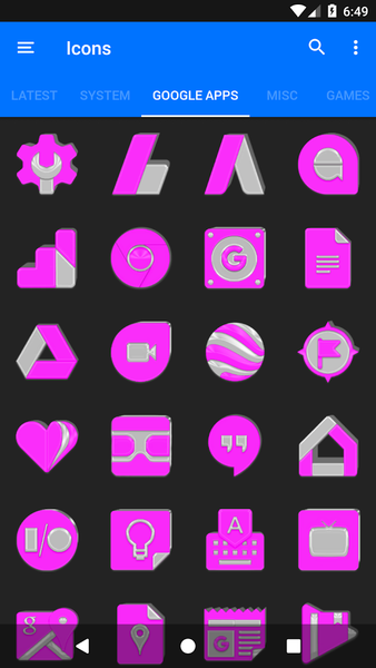 Bright Pink Icon Pack - عکس برنامه موبایلی اندروید