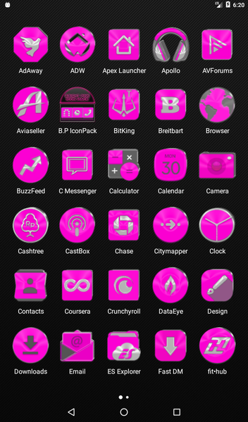 Bright Pink Icon Pack - عکس برنامه موبایلی اندروید
