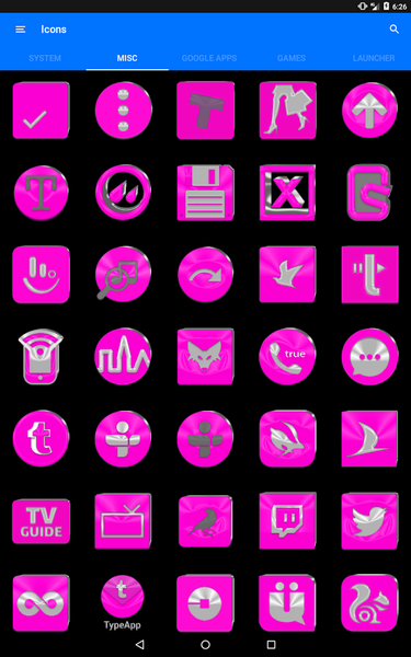 Bright Pink Icon Pack - عکس برنامه موبایلی اندروید