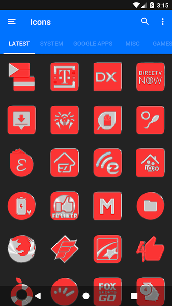 Bright Red Icon Pack - عکس برنامه موبایلی اندروید