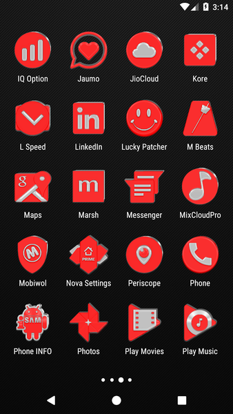 Bright Red Icon Pack - عکس برنامه موبایلی اندروید