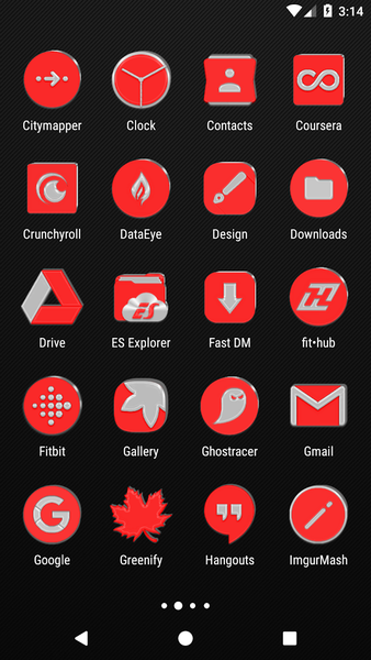 Bright Red Icon Pack - عکس برنامه موبایلی اندروید