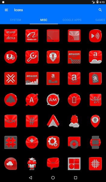 Bright Red Icon Pack - عکس برنامه موبایلی اندروید