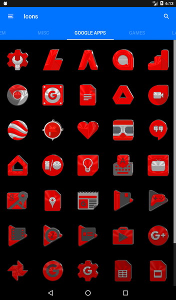 Bright Red Icon Pack - عکس برنامه موبایلی اندروید