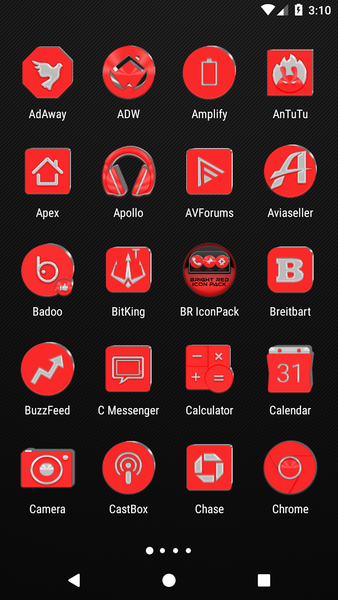 Bright Red Icon Pack - عکس برنامه موبایلی اندروید