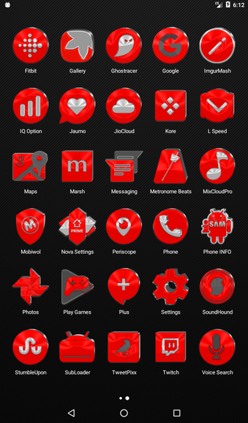 Bright Red Icon Pack - عکس برنامه موبایلی اندروید
