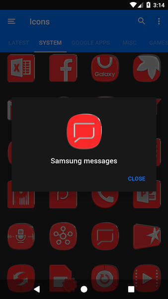 Bright Red Icon Pack - عکس برنامه موبایلی اندروید
